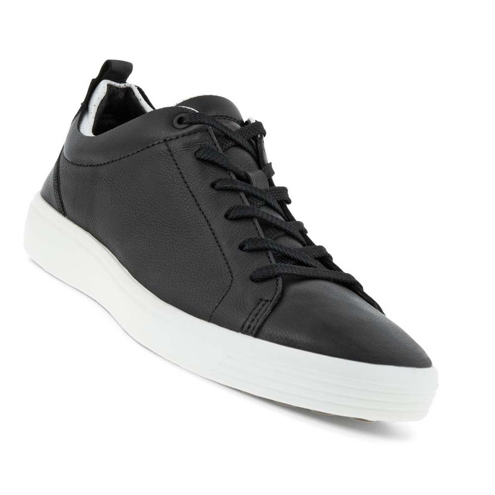 Men's Ecco Soft 7 Craze Sneakers Black / White | USA 631YXF